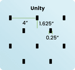 A picture of the size and length of a unity.